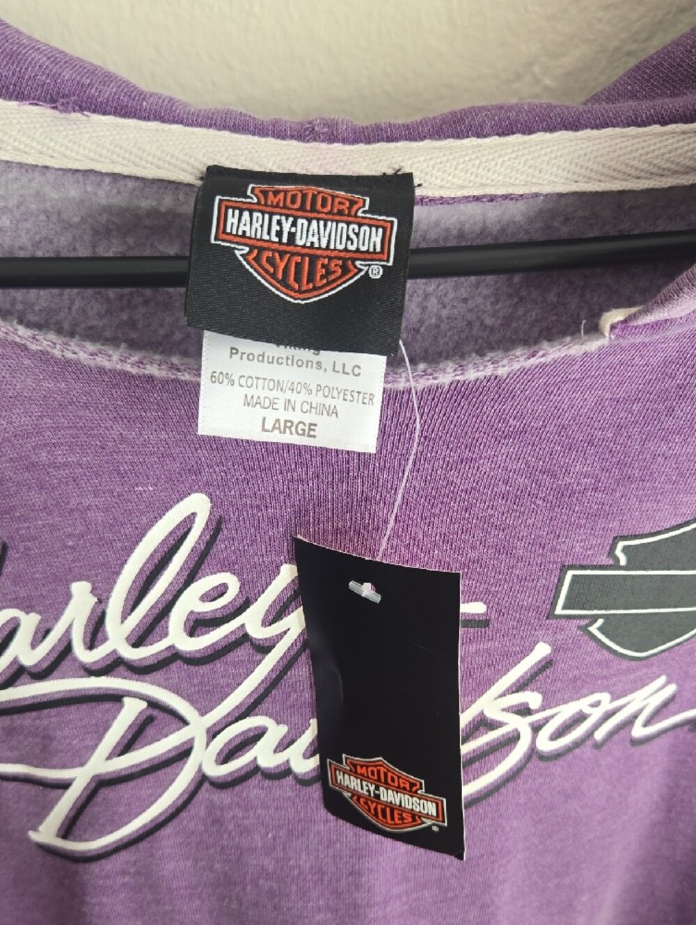 Harley-Davidson Lavender Pullover Hoodie - Picture 2 of 5